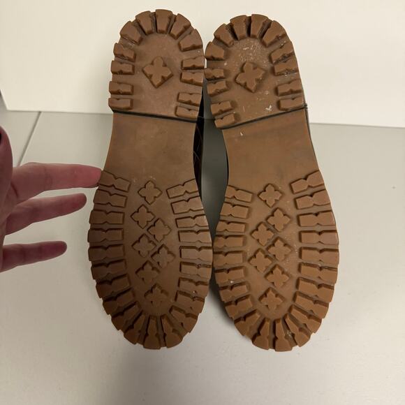 MADEWELL The Ivy Chelsea Boot Croc Embossed Leather Lug Sole Womens Sz 5.5 MA428 - Picture 8 of 11